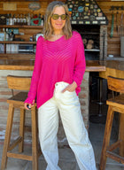 Sueter Calado Fucsia