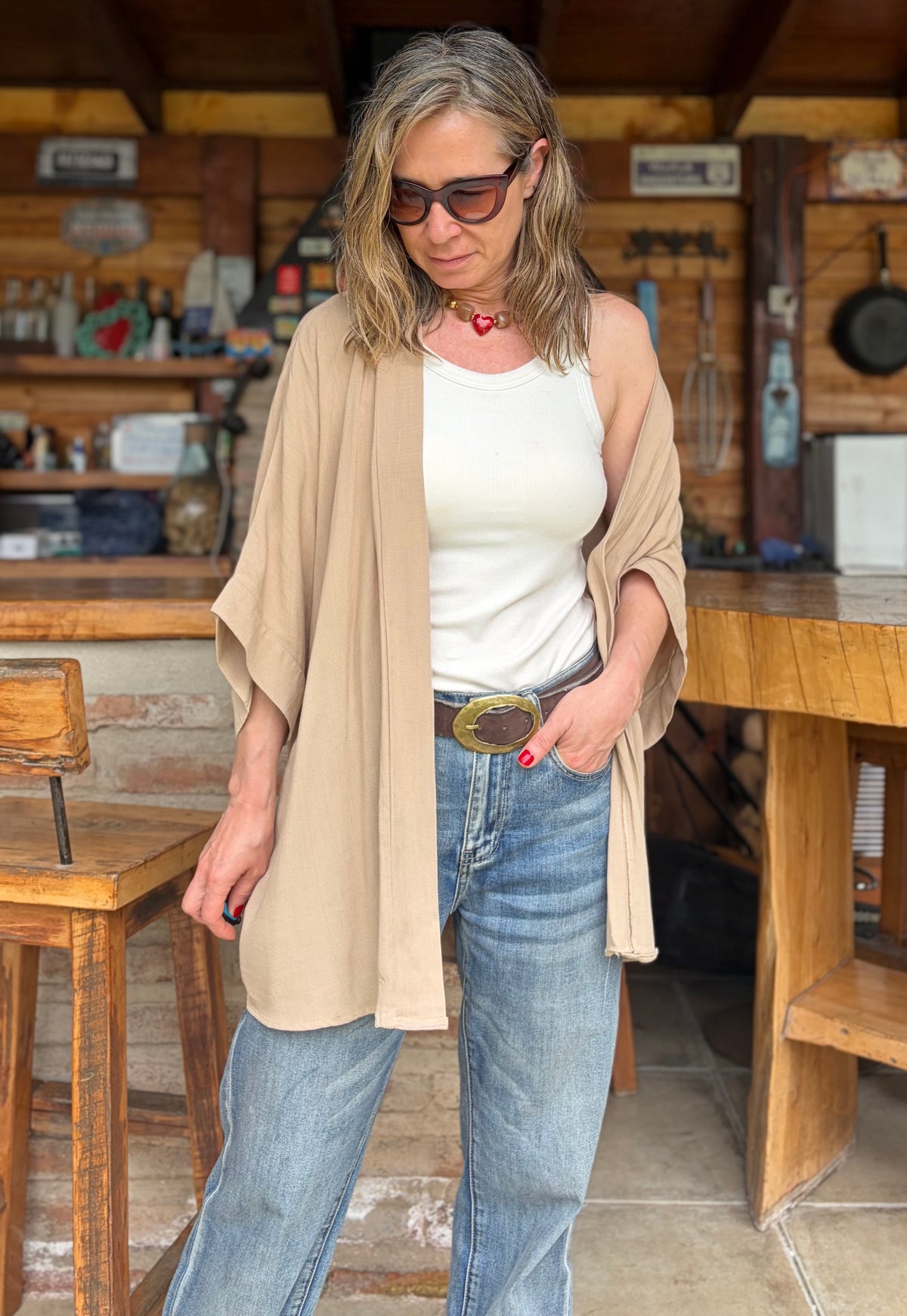 Tapado Viscosa Beige
