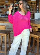 Sueter Calado Fucsia