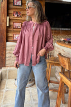 Blusa Panal Rosa Viejo