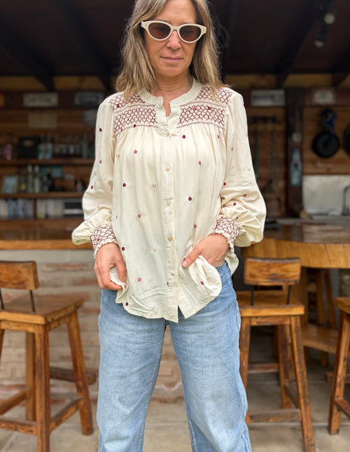 Blusa Panal Blanco invierno