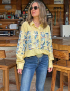 Blusa Flor 3D Amarilla
