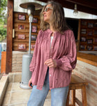 Blusa Panal Rosa Viejo